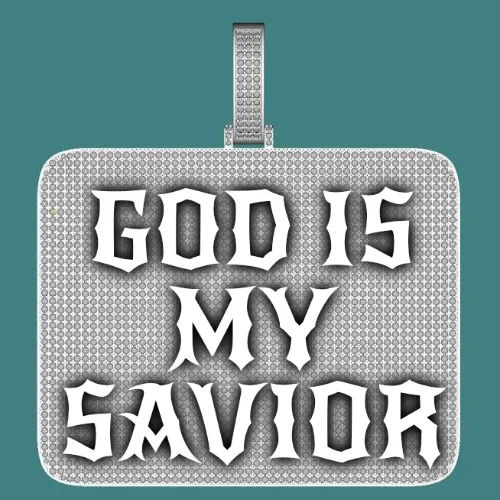 CUSTOM LETTER NECKLACE 3D BIG SQUARE sold by The GUU Shop