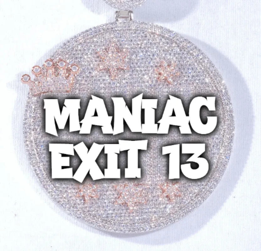 CUSTOM LETTER NECKLACE 3D BIG CROWN DISC made by The GUU Shop