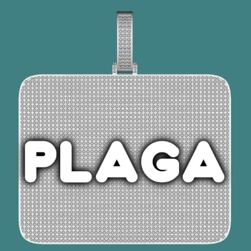 CUSTOM LETTER NECKLACE 3D BIG SQUARE sold by The GUU Shop