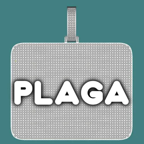 CUSTOM LETTER NECKLACE 3D BIG SQUARE sold by The GUU Shop