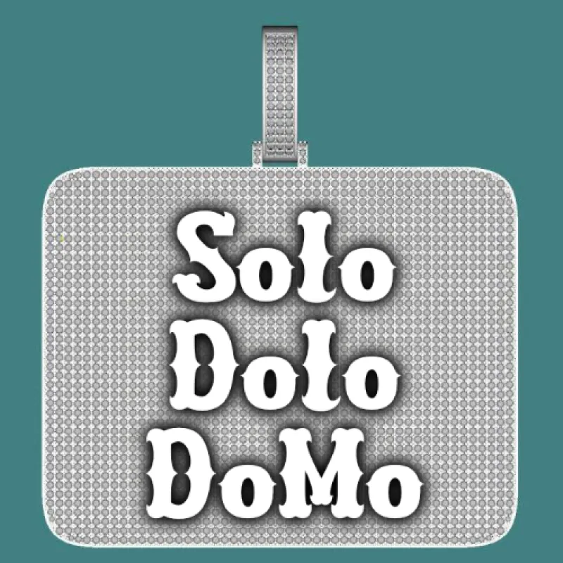 CUSTOM LETTER NECKLACE 3D BIG SQUARE sold by The GUU Shop