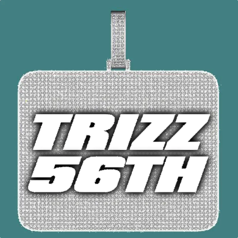 CUSTOM LETTER NECKLACE 3D BIG SQUARE sold by The GUU Shop