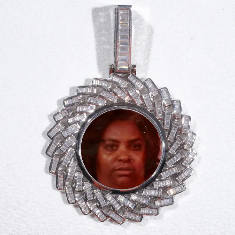 Large 3D Baguette Custom Picture Pendant sold by The GUU Shop