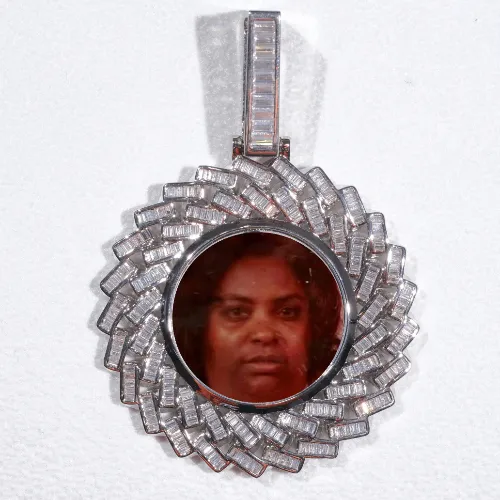 Large 3D Baguette Custom Picture Pendant sold by The GUU Shop