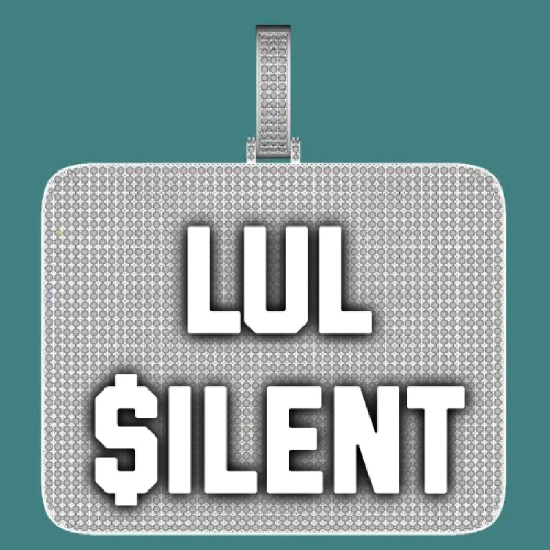 CUSTOM LETTER NECKLACE 3D BIG SQUARE sold by The GUU Shop