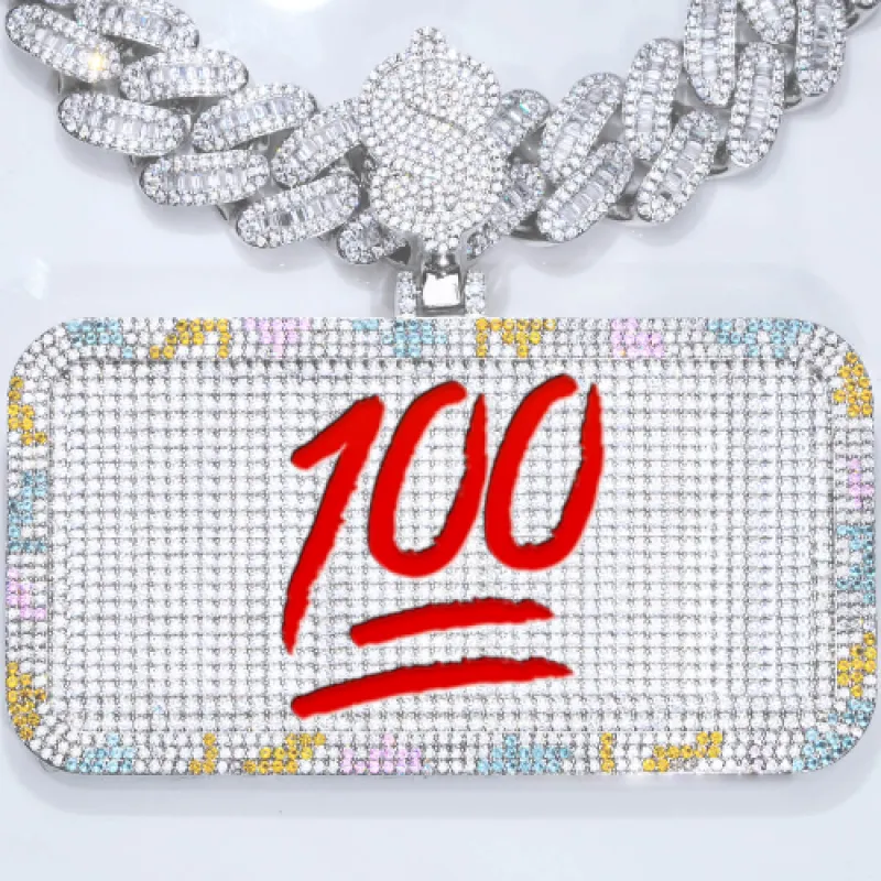 CUSTOM LETTER NECKLACE 3D COLORFUL SQUARE sold by The GUU Shop