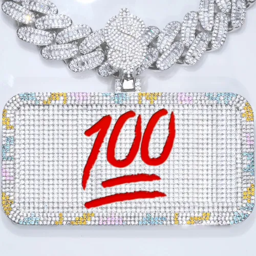 CUSTOM LETTER NECKLACE 3D COLORFUL SQUARE sold by The GUU Shop