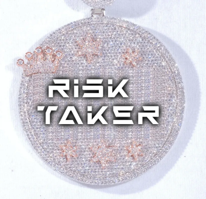 CUSTOM LETTER NECKLACE 3D BIG CROWN DISC sold by The GUU Shop