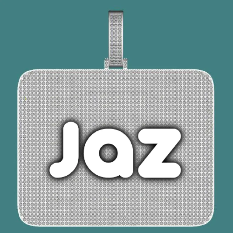 CUSTOM LETTER NECKLACE 3D BIG SQUARE sold by The GUU Shop