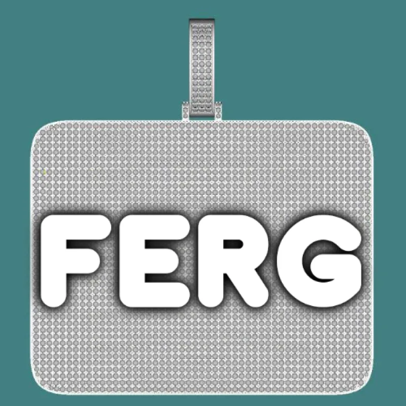 CUSTOM LETTER NECKLACE 3D BIG SQUARE sold by The GUU Shop