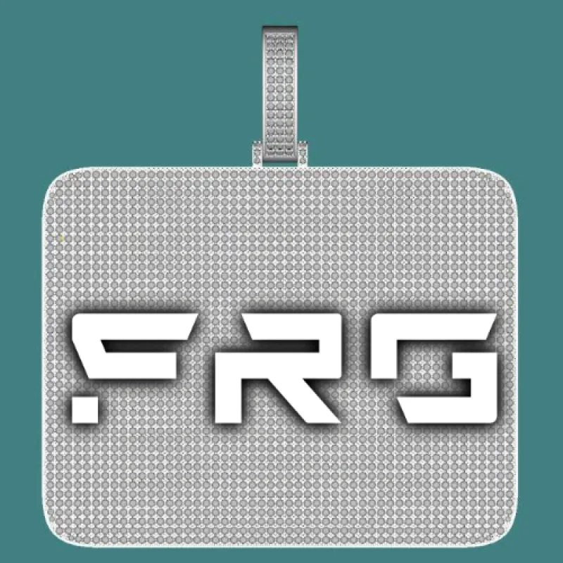 CUSTOM LETTER NECKLACE 3D BIG SQUARE sold by The GUU Shop