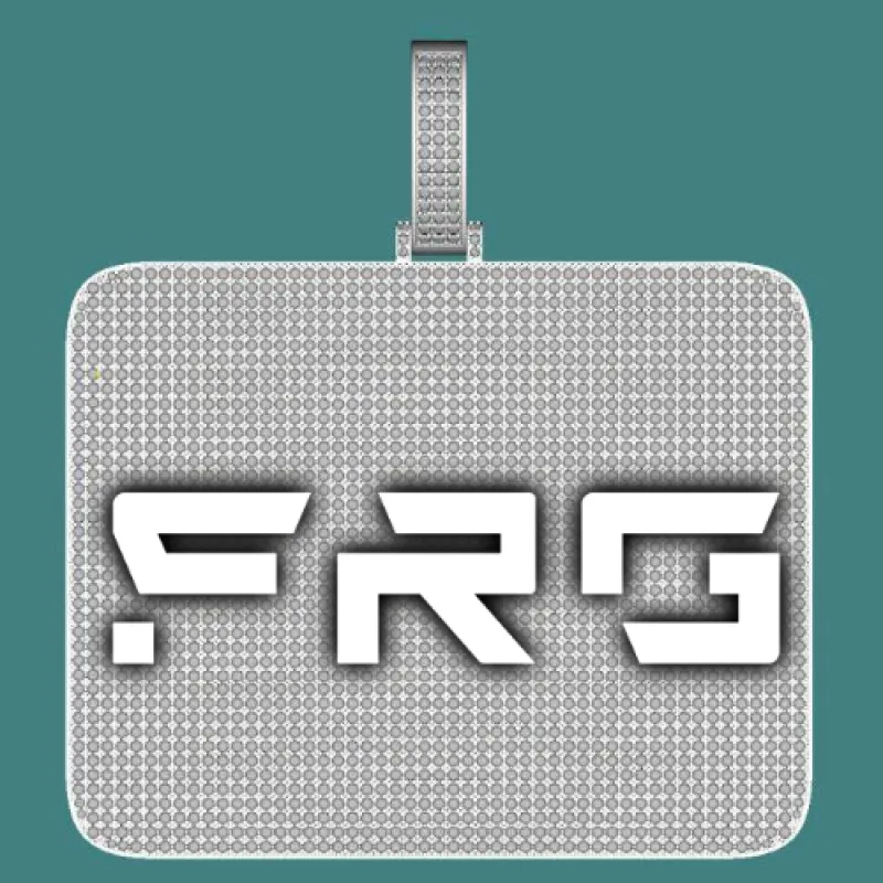 CUSTOM LETTER NECKLACE 3D BIG SQUARE sold by The GUU Shop