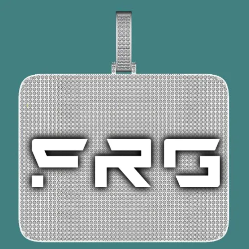 CUSTOM LETTER NECKLACE 3D BIG SQUARE sold by The GUU Shop