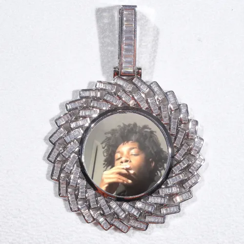 Large 3D Baguette Custom Picture Pendant sold by The GUU Shop