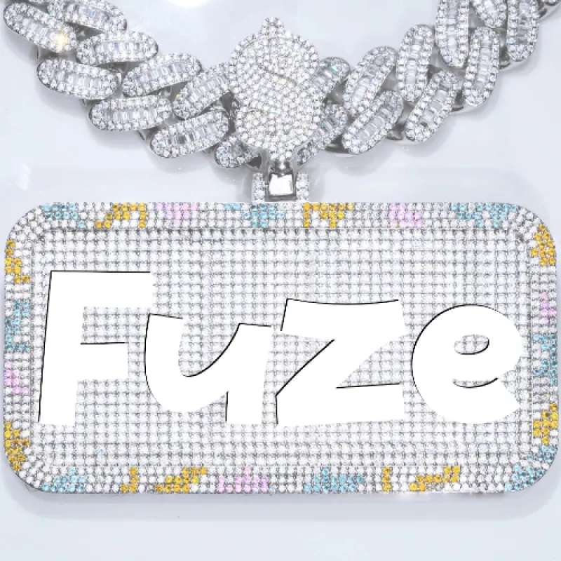 CUSTOM LETTER NECKLACE 3D COLORFUL SQUARE sold by The GUU Shop