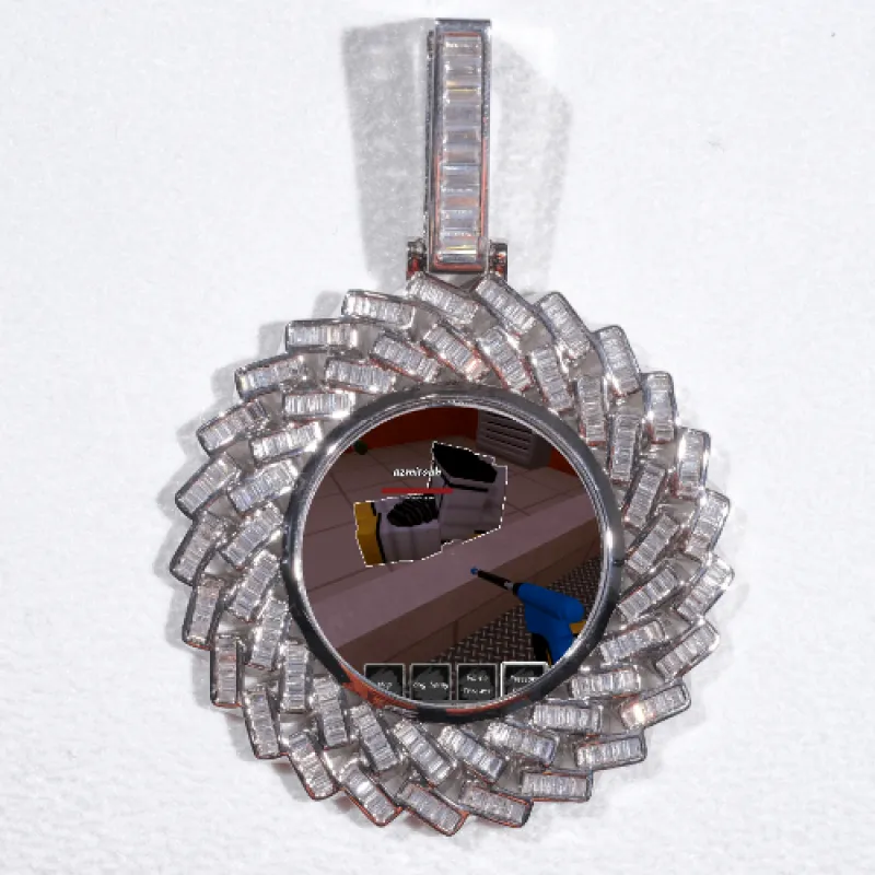 Large 3D Baguette Custom Picture Pendant sold by The GUU Shop