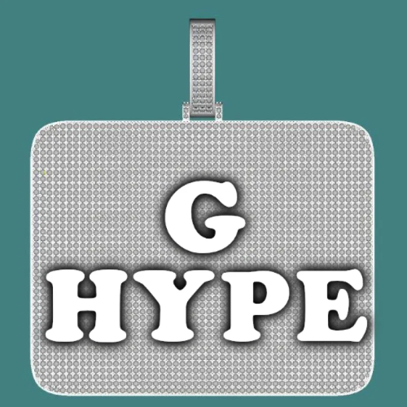 CUSTOM LETTER NECKLACE 3D BIG SQUARE sold by The GUU Shop