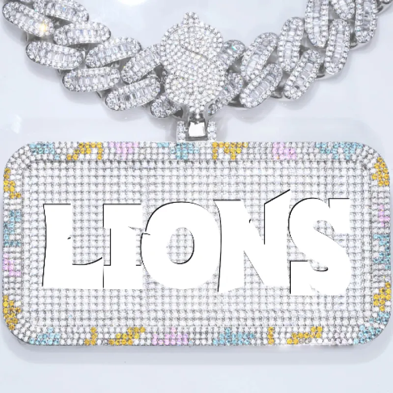 CUSTOM LETTER NECKLACE 3D COLORFUL SQUARE sold by The GUU Shop