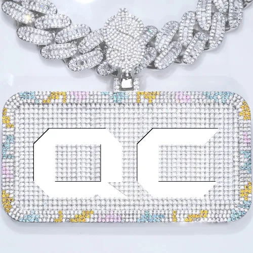 CUSTOM LETTER NECKLACE 3D COLORFUL SQUARE sold by The GUU Shop