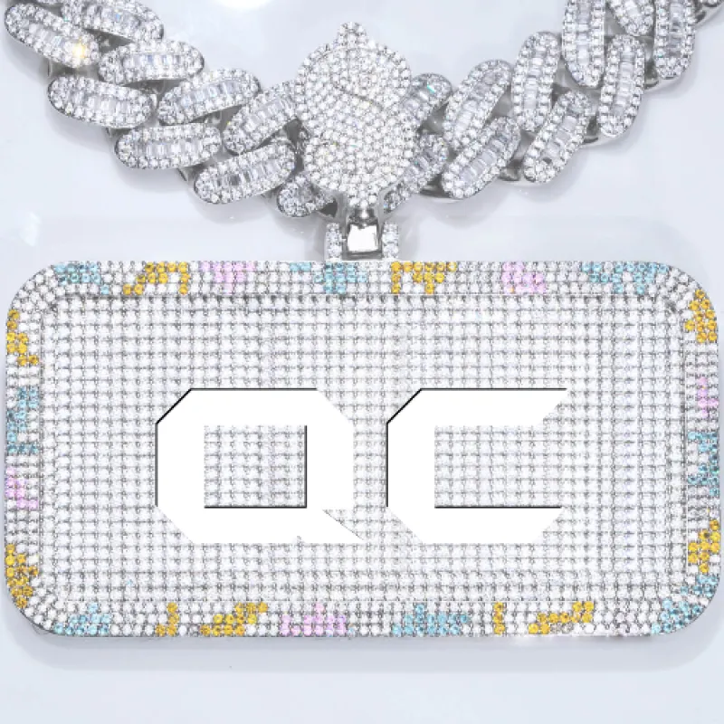 CUSTOM LETTER NECKLACE 3D COLORFUL SQUARE sold by The GUU Shop