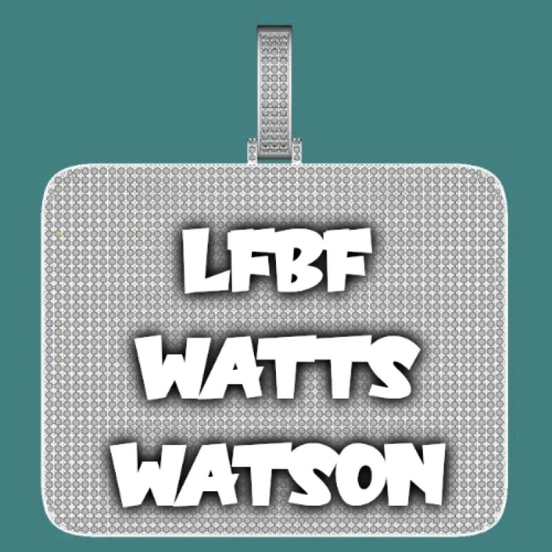 CUSTOM LETTER NECKLACE 3D BIG SQUARE sold by The GUU Shop