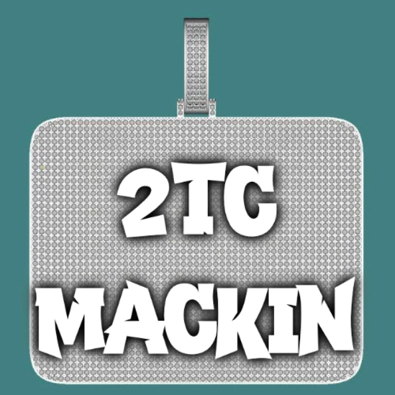 CUSTOM LETTER NECKLACE 3D BIG SQUARE sold by The GUU Shop