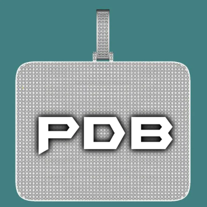 CUSTOM LETTER NECKLACE 3D BIG SQUARE sold by The GUU Shop