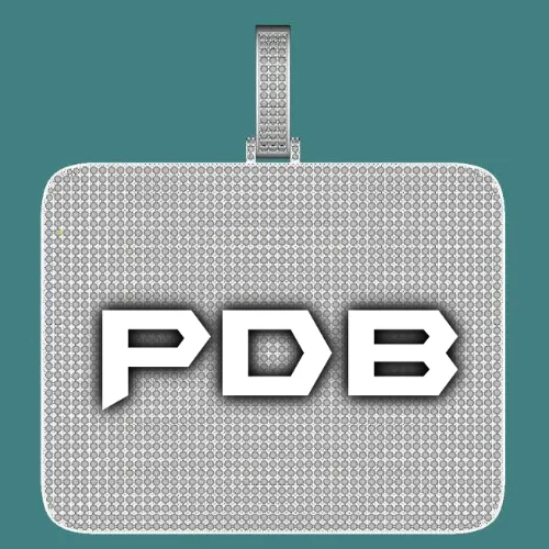 CUSTOM LETTER NECKLACE 3D BIG SQUARE sold by The GUU Shop