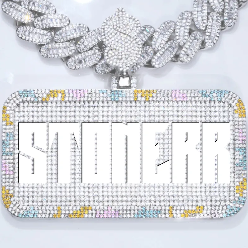 CUSTOM LETTER NECKLACE 3D COLORFUL SQUARE sold by The GUU Shop