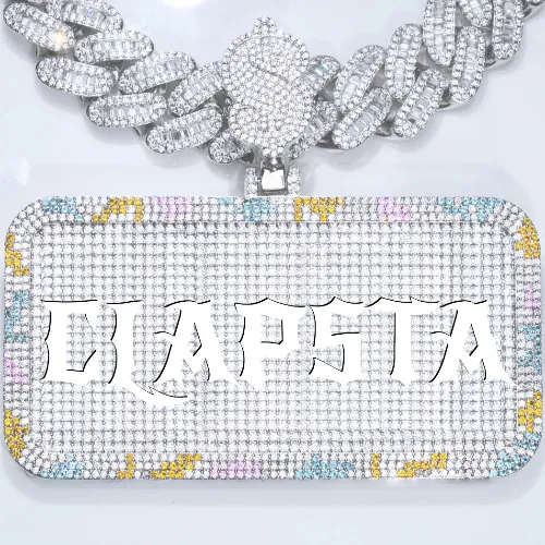 CUSTOM LETTER NECKLACE 3D COLORFUL SQUARE sold by The GUU Shop