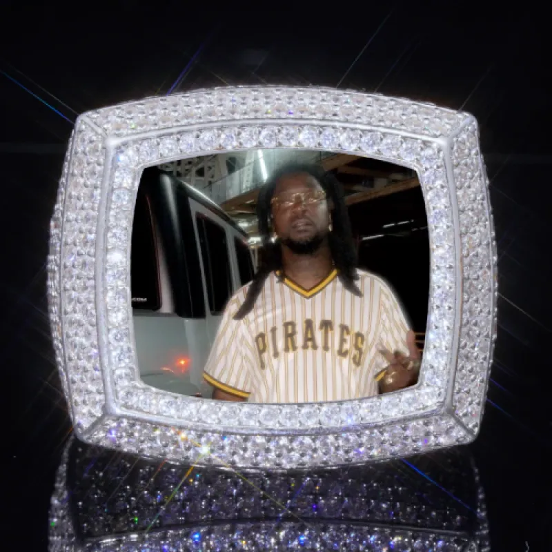 3D CUSTOM PICTURE ICED RING sold by The GUU Shop