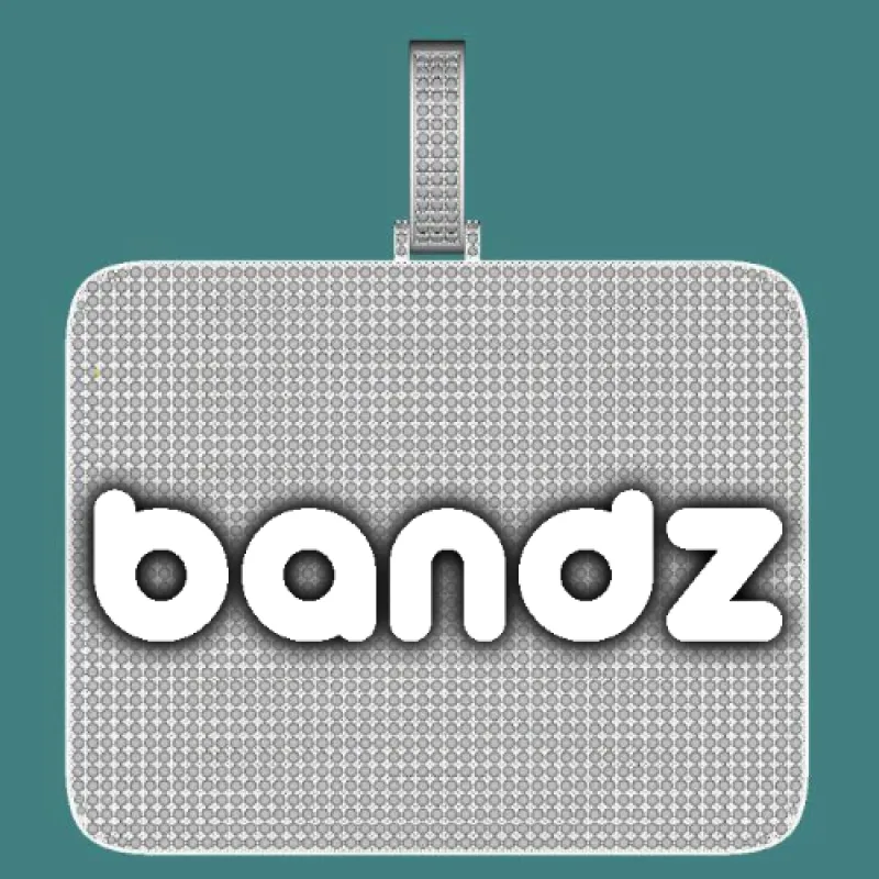 CUSTOM LETTER NECKLACE 3D BIG SQUARE sold by The GUU Shop