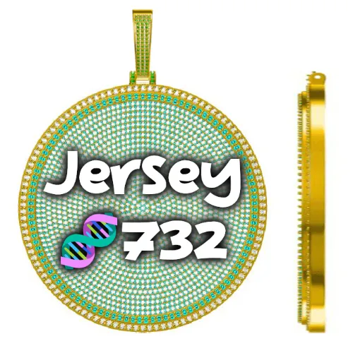 CUSTOM LETTER NECKLACE 3D BIG DISC sold by The GUU Shop