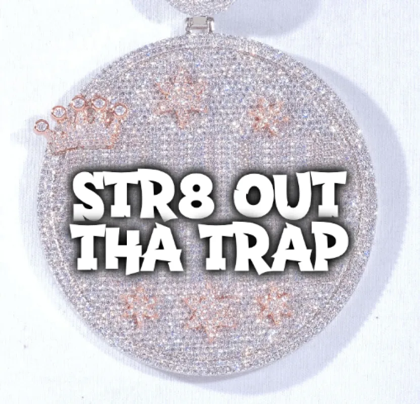 CUSTOM LETTER NECKLACE 3D BIG CROWN DISC sold by The GUU Shop