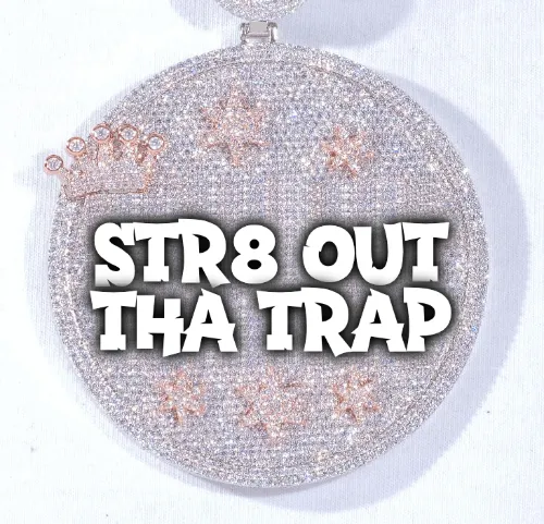 CUSTOM LETTER NECKLACE 3D BIG CROWN DISC sold by The GUU Shop