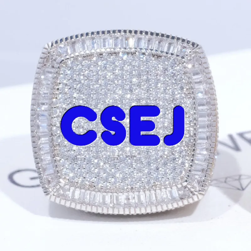 CUSTOM LETTER 3D ICED RING sold by The GUU Shop