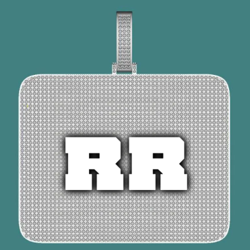 CUSTOM LETTER NECKLACE 3D BIG SQUARE sold by The GUU Shop