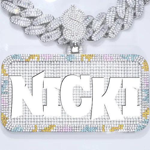 CUSTOM LETTER NECKLACE 3D COLORFUL SQUARE sold by The GUU Shop