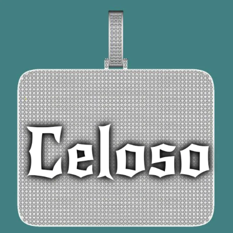 CUSTOM LETTER NECKLACE 3D BIG SQUARE sold by The GUU Shop