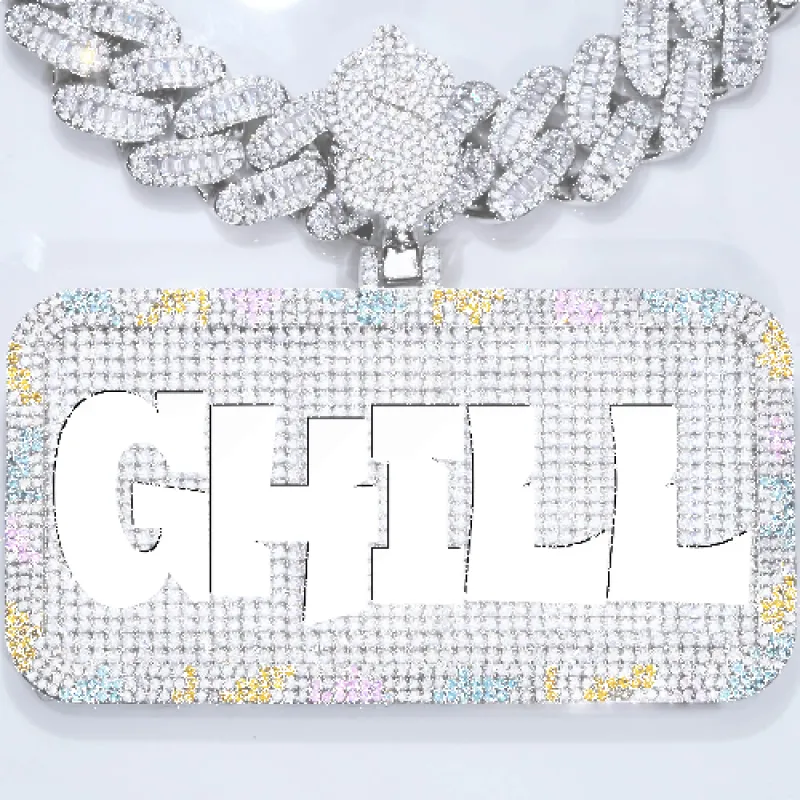 CUSTOM LETTER NECKLACE 3D COLORFUL SQUARE sold by The GUU Shop