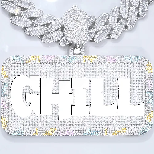 CUSTOM LETTER NECKLACE 3D COLORFUL SQUARE sold by The GUU Shop