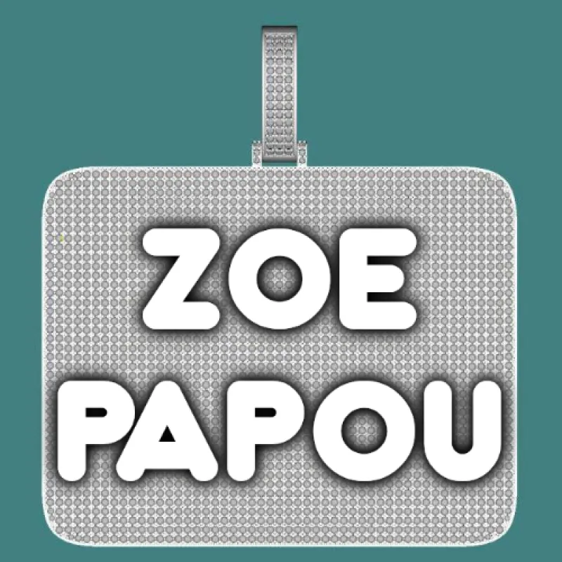 CUSTOM LETTER NECKLACE 3D BIG SQUARE sold by The GUU Shop