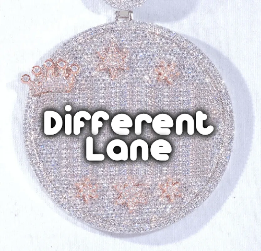 CUSTOM LETTER NECKLACE 3D BIG CROWN DISC sold by The GUU Shop