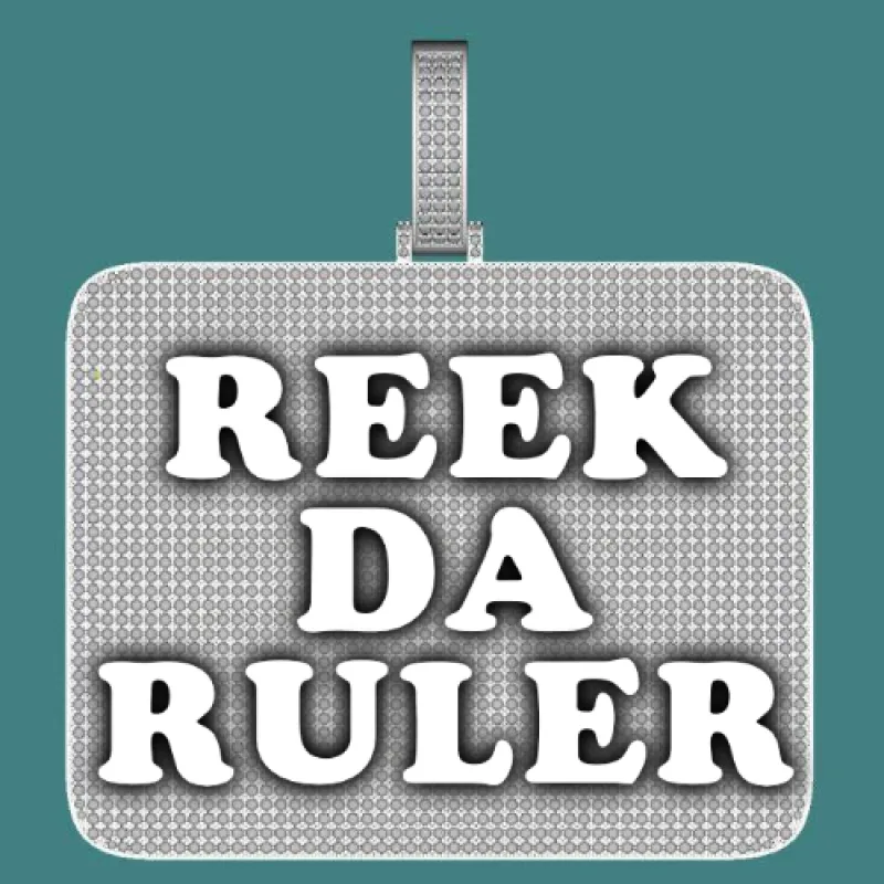 CUSTOM LETTER NECKLACE 3D BIG SQUARE sold by The GUU Shop