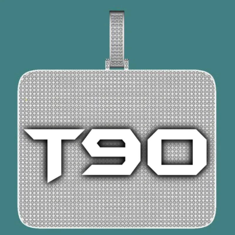 CUSTOM LETTER NECKLACE 3D BIG SQUARE sold by The GUU Shop