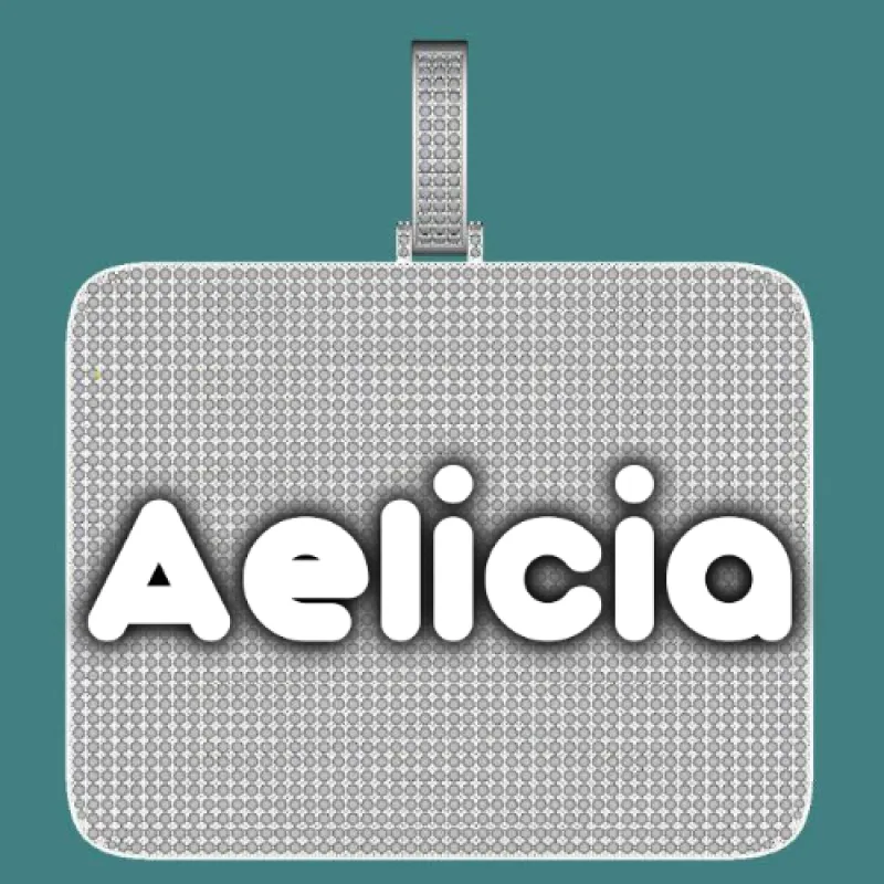 CUSTOM LETTER NECKLACE 3D BIG SQUARE sold by The GUU Shop