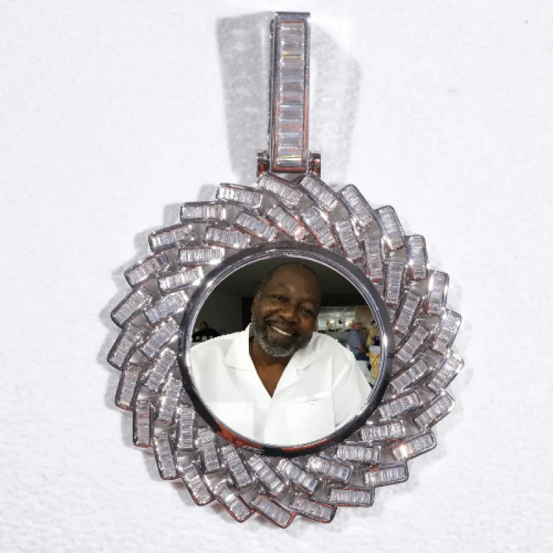 Large 3D Baguette Custom Picture Pendant sold by The GUU Shop