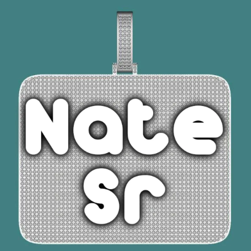 CUSTOM LETTER NECKLACE 3D BIG SQUARE sold by The GUU Shop