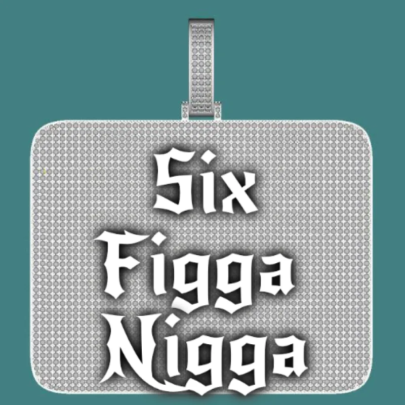 CUSTOM LETTER NECKLACE 3D BIG SQUARE sold by The GUU Shop