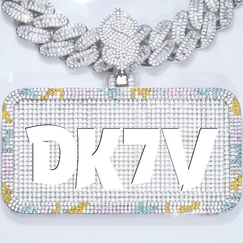 CUSTOM LETTER NECKLACE 3D COLORFUL SQUARE sold by The GUU Shop